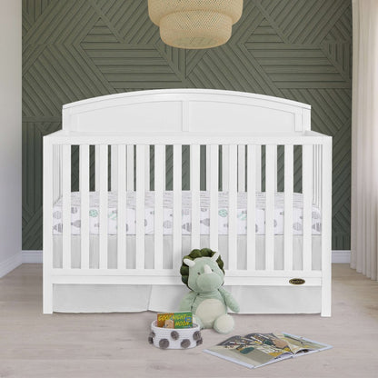 JPMA & Greenguard Gold Certified Dream On Me Storybrooke 5 in 1 Convertible Crib, White