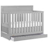 JPMA & Greenguard Gold Certified Dream On Me Reign 5 in 1 Convertible Crib, Pebble Grey