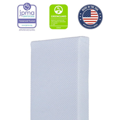 Evolur Sleep, Comfort Balance Plus With Antimicrobial Copper Fiber Crib And Toddler Mattress I Waterproof I Green Guard Gold Certified I Removable Cover