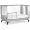 Evolur Acrylic Millennium 4 in 1 Convertible Crib Toddler Rail I Easily Coverts to Toddler Bed and I Acrylic Slats , 702AC-PG