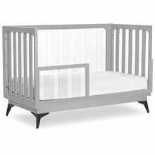 Evolur Acrylic Millennium 4 in 1 Convertible Crib  Toddler Rail I Easily Coverts to Toddler Bed and I Acrylic Slats , 702AC-PG