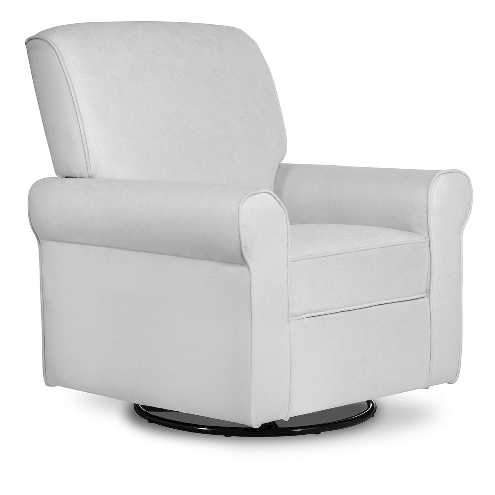 Evolur London Upholstered 360 Swive l Glider I Rocker I Nursery Glider I Durable Soft Fabric, 614-GRY