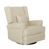Evolur Melbourne Wing Back Swivel Glider I Nursery Glider I Durable Soft Fabric I Bonus Pillow, 616-SHELL