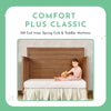 Evolur Sleep, Comfort Plus Classic 150 Coil  Inner Spring Crib And Toddler Mattress I Waterproof I GreenGuard Gold Certified I Removable Cover