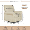 Evolur London Upholstered 360 Swive l Glider I Rocker I Nursery Glider I Durable Soft Fabric, 614-SHELL