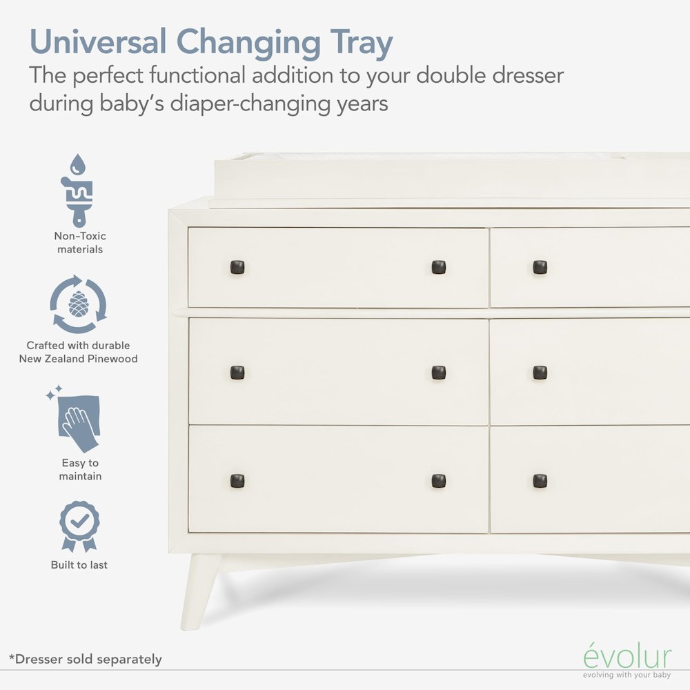 Evolur I Modern Changing Tray I Full Assembly I Lasting Quality, 850-VB