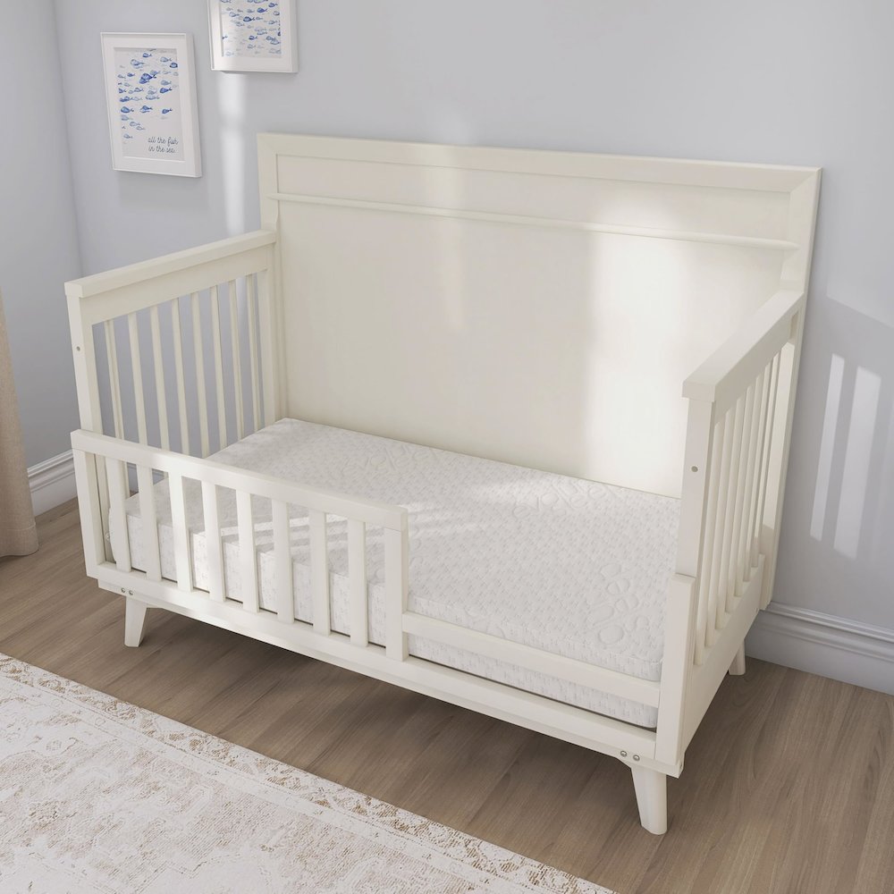 Evolur Sleep, Comfort Balance Plus Supreme 260 Coil Inner Spring Crib And Toddler Mattress I Waterproof I Green Guard Gold Certified I Removable Cover