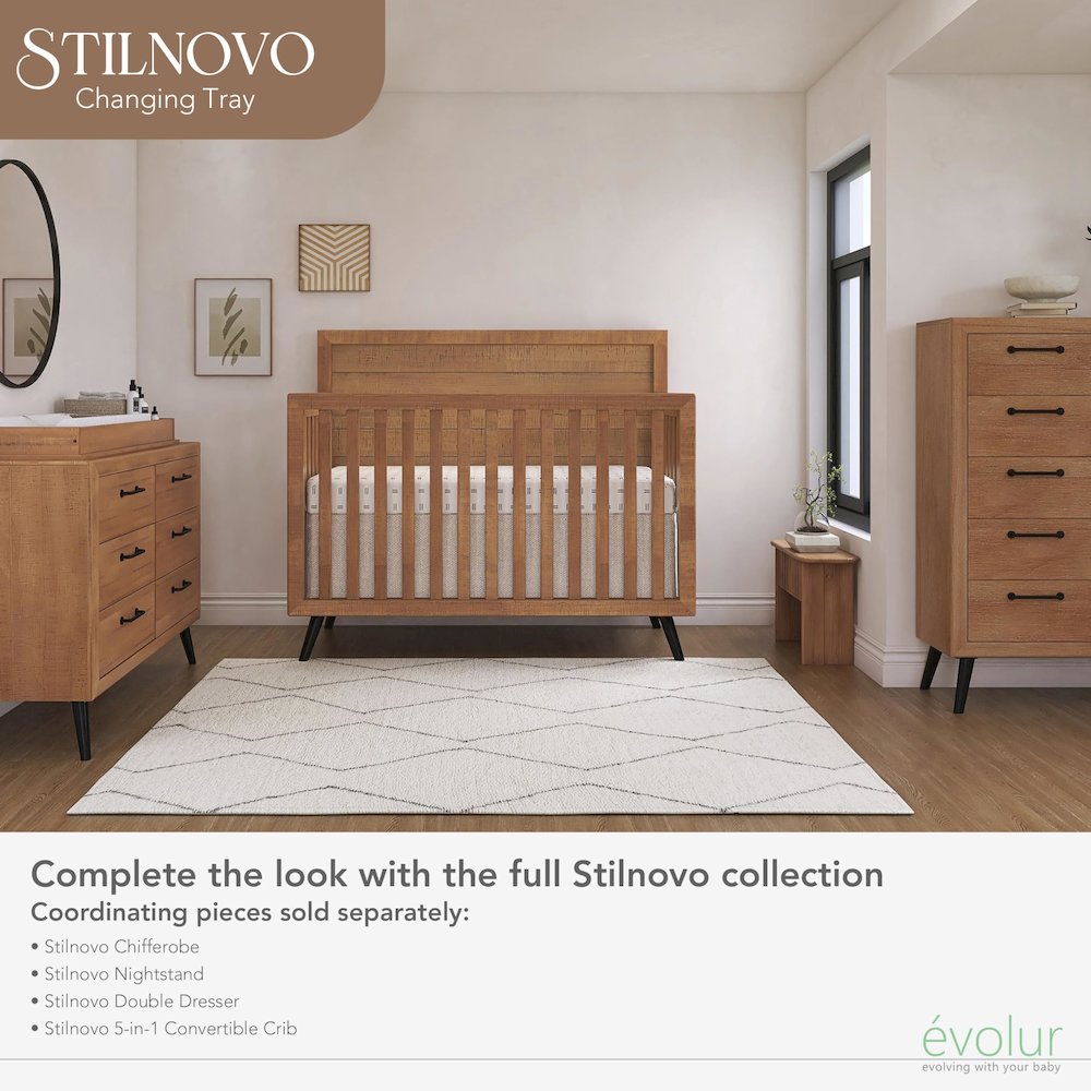Evolur I Modern Changing Tray I Full Assembly I Lasting Quality, 850-SC