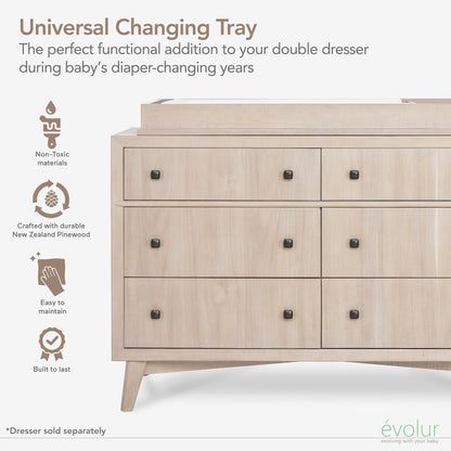Evolur I Modern Changing Tray I Full Assembly I Lasting Quality, 850-SANDO