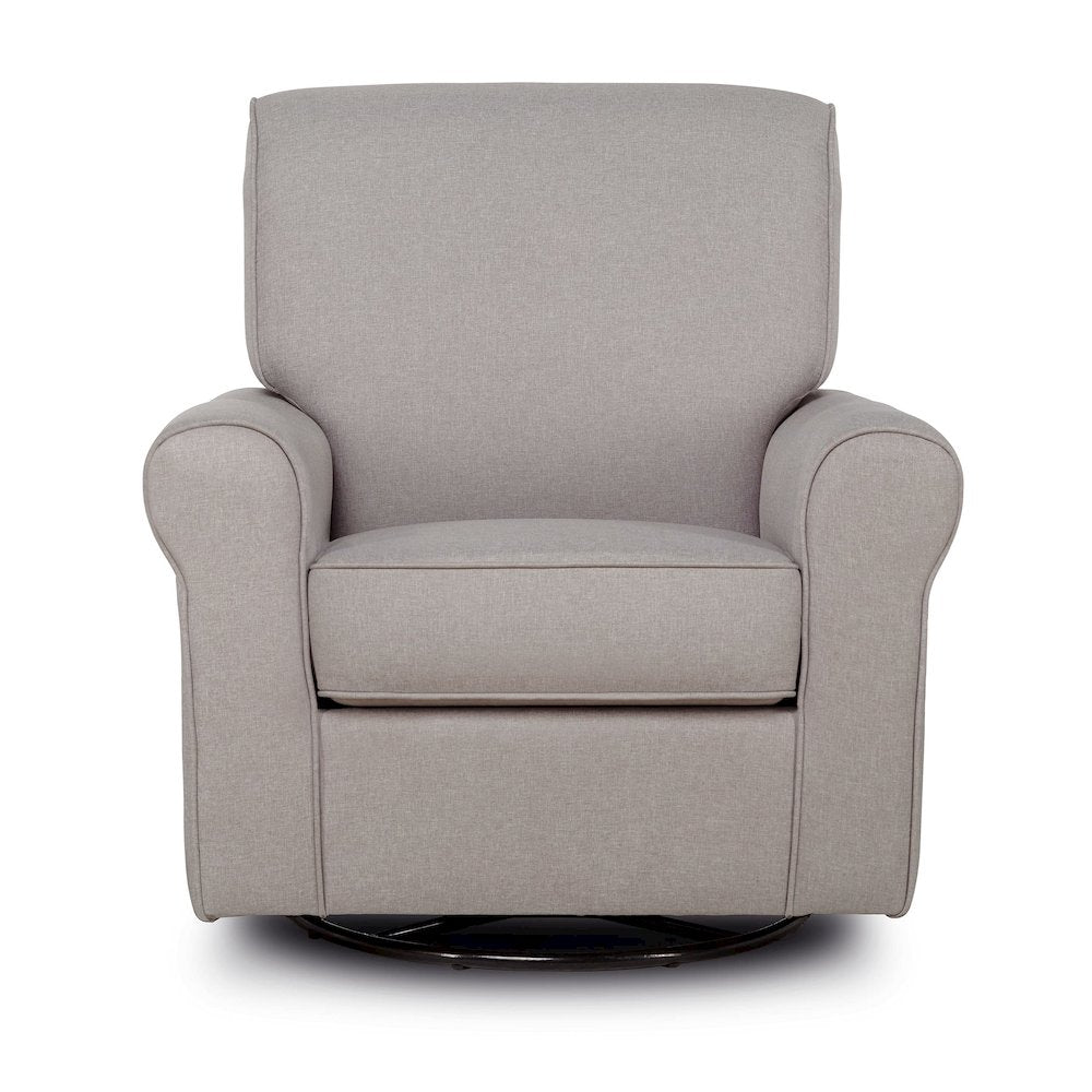 Evolur London Upholstered 360 Swive l Glider I Rocker I Nursery Glider I Durable Soft Fabric, 614-FOSSIL