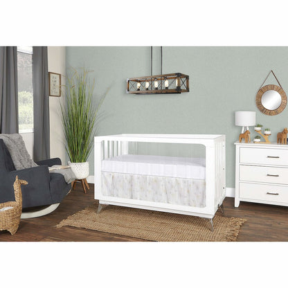 Evolur Acrylic Millennium 4 in 1 Convertible Crib Toddler Rail I Easily Coverts to Toddler Bed and I Acrylic Slats , 702AC-W