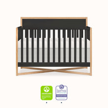 Dream On Me Owen 5-in-1 Convertible Crib, Matte Black