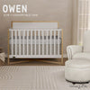Dream On Me Owen 5-in-1 Convertible Crib, Vintage White Oak
