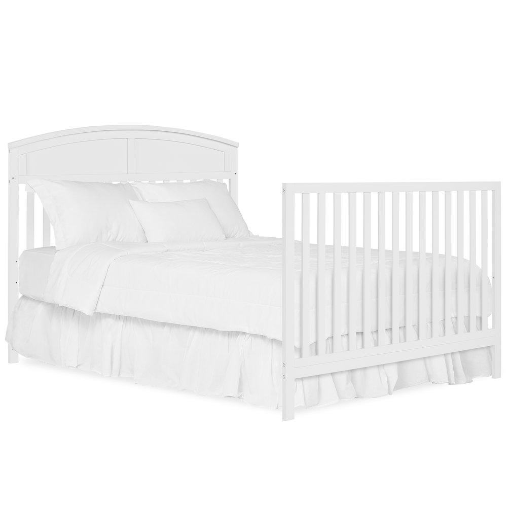 JPMA & Greenguard Gold Certified Dream On Me Storybrooke 5 in 1 Convertible Crib, White