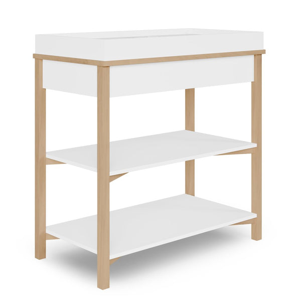Dream On Me Owen Changing Table in Vintage White Oak, JPMA Certified