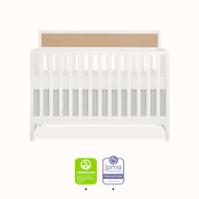 Dream On Me Kai Convertible Crib, White+Natural
