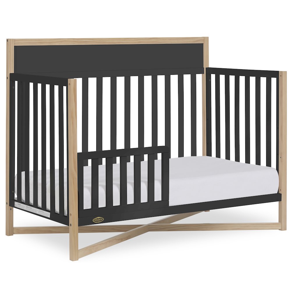 Dream On Me Owen 5-in-1 Convertible Crib, Matte Black