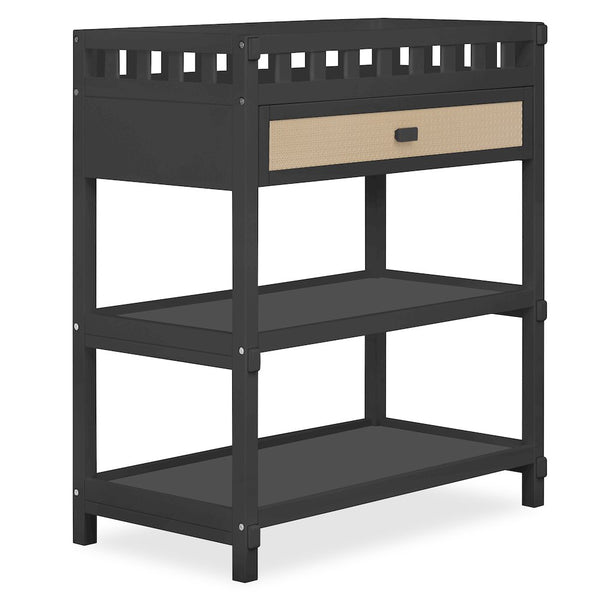 Dream On Me Doula Changing Table in Matte Black, JPMA certified
