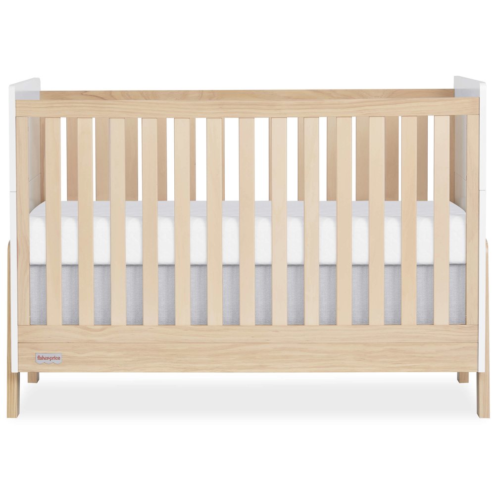 Fisher-Price Iris 4-in-1 Convertible Crib by Dream On Me in Vintage White Oak