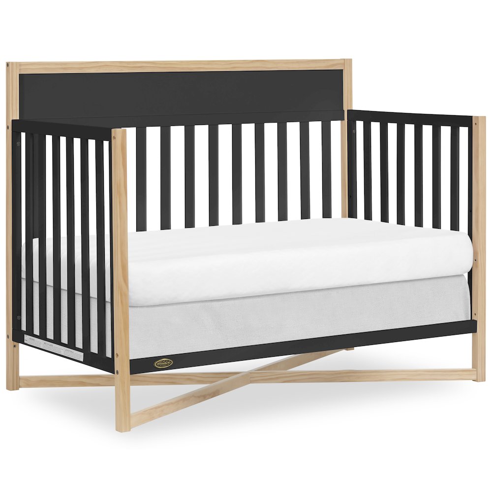 Dream On Me Owen 5-in-1 Convertible Crib, Matte Black
