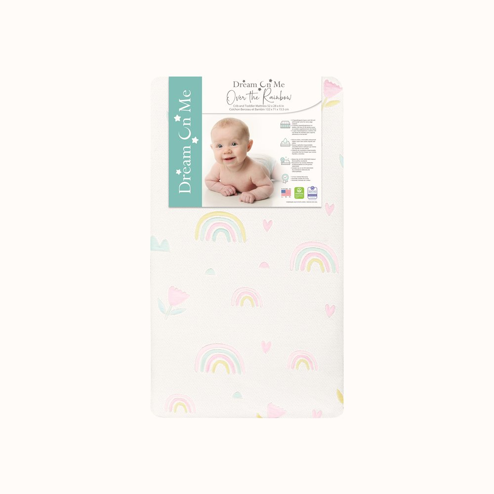 Dream On Me Over the Rainbow Crib and Toddler Mattress