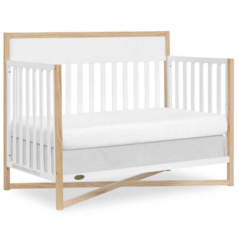 Dream On Me Owen 5-in-1 Convertible Crib, Vintage White Oak