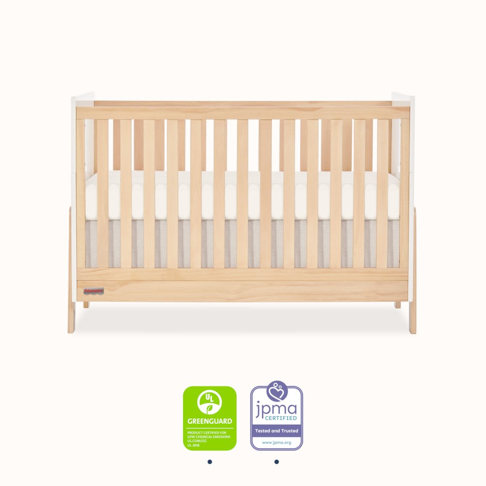 Fisher-Price Iris 4-in-1 Convertible Crib by Dream On Me in Vintage White Oak