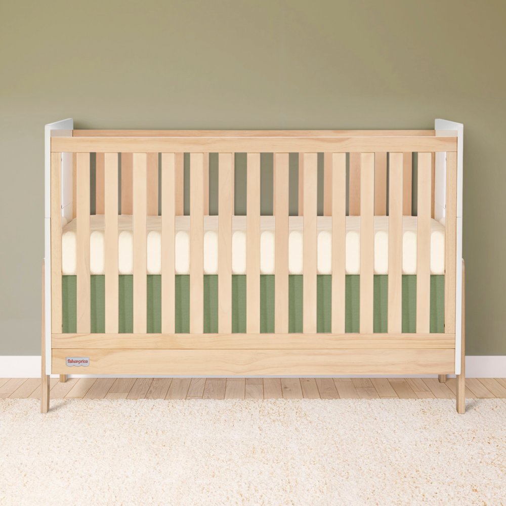 Fisher-Price Iris 4-in-1 Convertible Crib by Dream On Me in Vintage White Oak