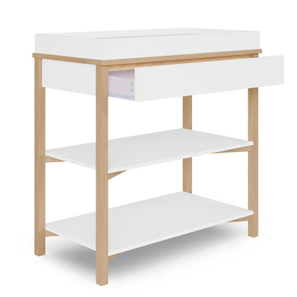 Dream On Me Owen Changing Table in Vintage White Oak, JPMA Certified