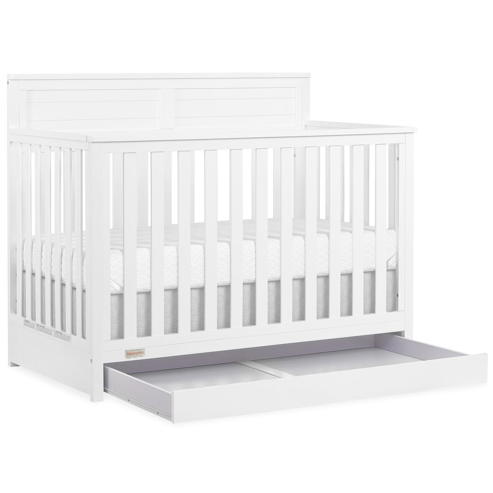JPMA & Greenguard Gold Certified Dream On Me Reign 5 in 1 Convertible Crib, White