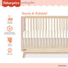 Fisher Price Siesta 3-in-1 Convertible Crib by Dream On Me