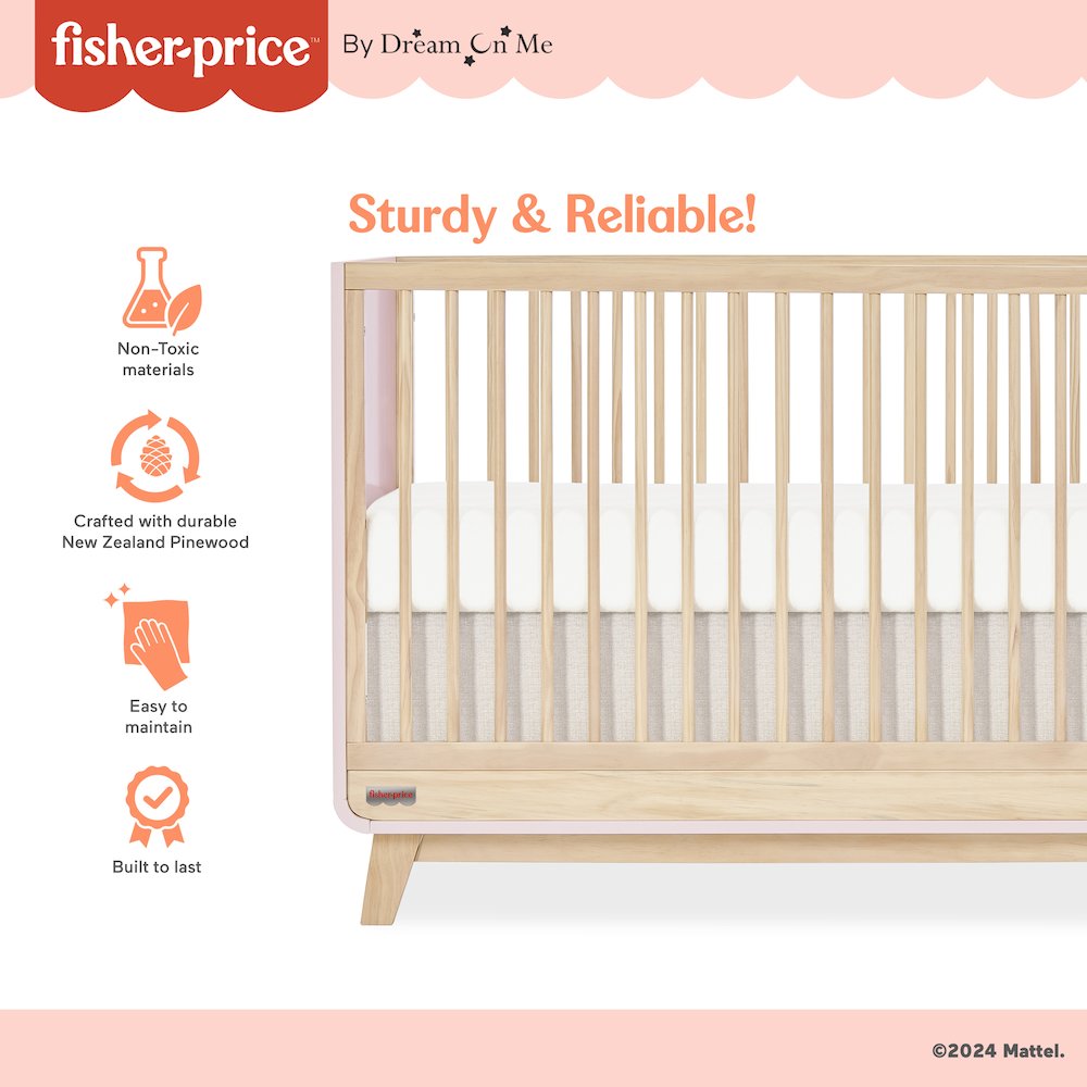 Fisher Price Siesta 3-in-1 Convertible Crib by Dream On Me