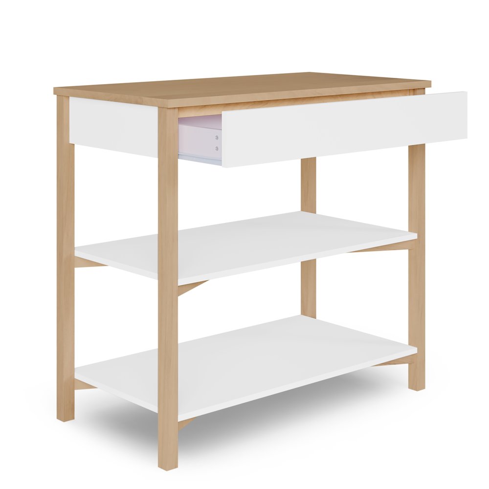 Dream On Me Owen Changing Table in Vintage White Oak, JPMA Certified