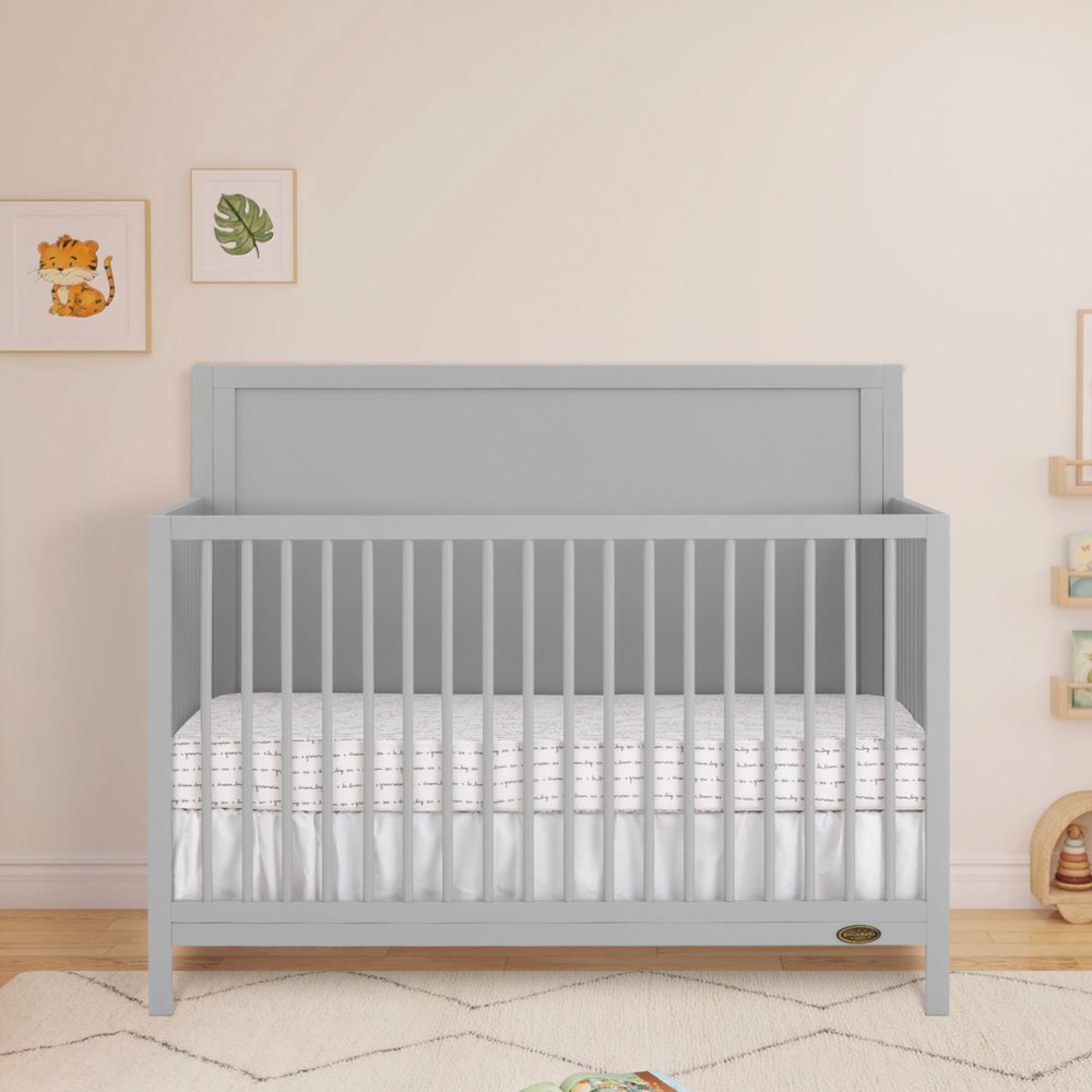 Dream On Me Dillian 3-in-1 Convertible Crib in Pebble Grey