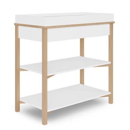 Dream On Me Owen Changing Table in Vintage White Oak, JPMA Certified