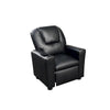 Kids Recliner Chair, Black PU Leather, Cupholder