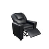 Kids Recliner Chair, Black PU Leather, Cupholder