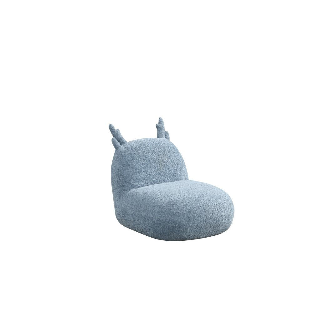 Weston 21.5"W Blue Chenille Deer-Shaped Kids Chair