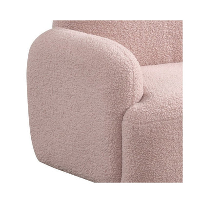 Raelynn 25.5"W Pink Sherpa Bear-Shaped Kids Armchair