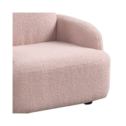 Raelynn 25.5"W Pink Sherpa Bear-Shaped Kids Armchair
