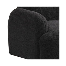 Raelynn 25.5"W Black Sherpa Bear-Shaped Kids Armchair