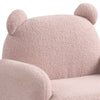 Raelynn 25.5"W Pink Sherpa Bear-Shaped Kids Armchair