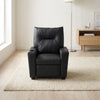 Black PVC Kids Recliner Chair with Cupholder and Contemporary Style