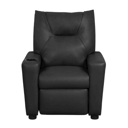 Black PVC Kids Recliner Chair with Cupholder and Contemporary Style