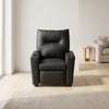 Black PVC Kids Recliner Chair with Cupholder and Contemporary Style