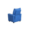 Perline 23"W Blue PVC Fabric Kids Recliner Chair with Cupholder