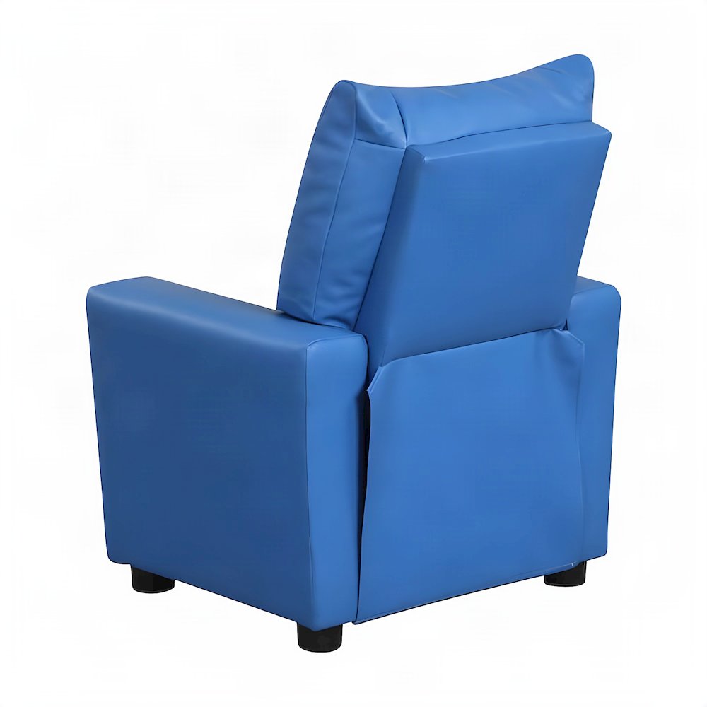 Furnifact Kids Recliner Chair with Cupholder and Foam-Padded Seat, Blue