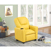 Marisa 23"W Yellow PU Leather Kids Recliner Chair with Cupholder