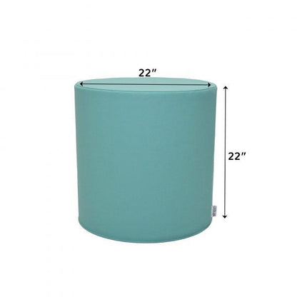 Ottoman - 22 Diameter x 22 H - Tranquility - Aqua