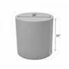 Ottoman - 22 Diameter x 22 H - Tranquility - Gray